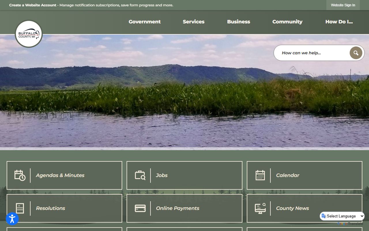 Buffalo County Death Index at the County Government Office