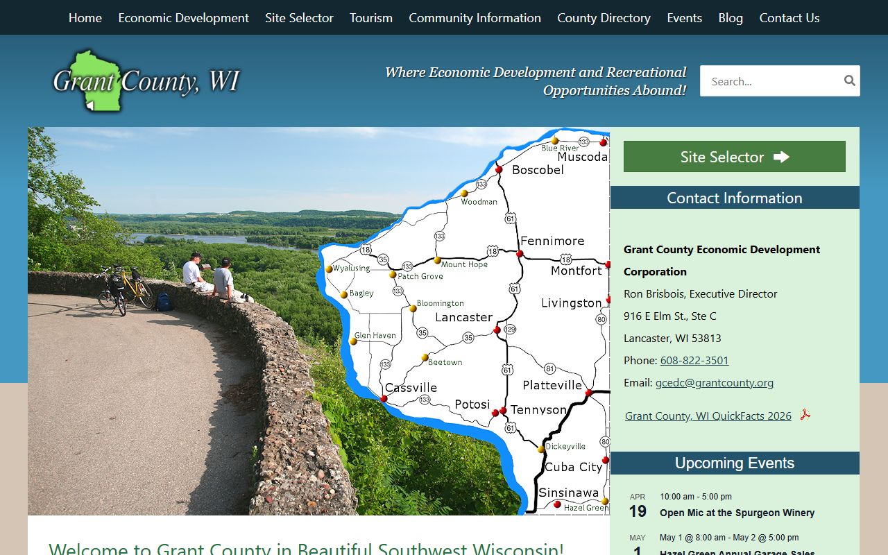 Grant County Death Index record image from Grant County government