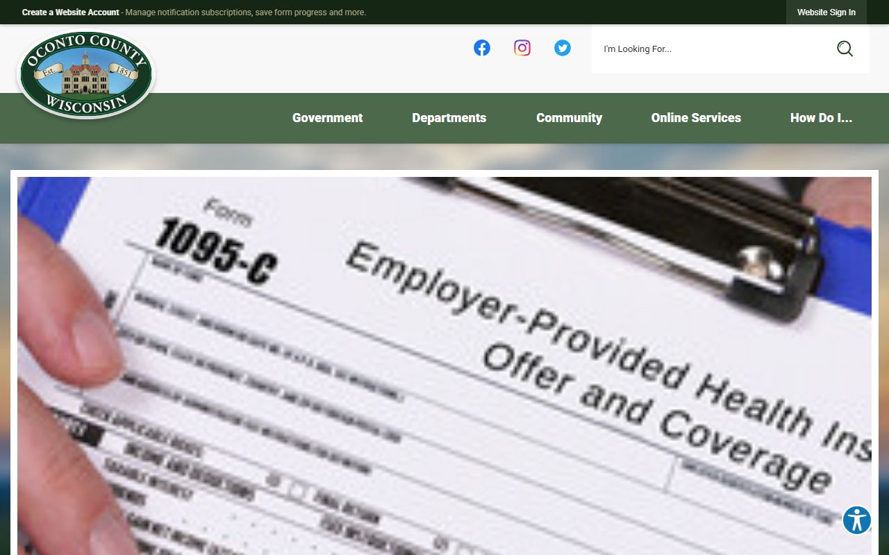 Oconto County Death Index at county government